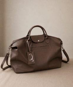 Leather luxe diaper bag