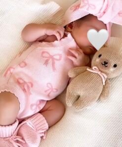 Alternative view of Bow romper (with headband and socks gift)